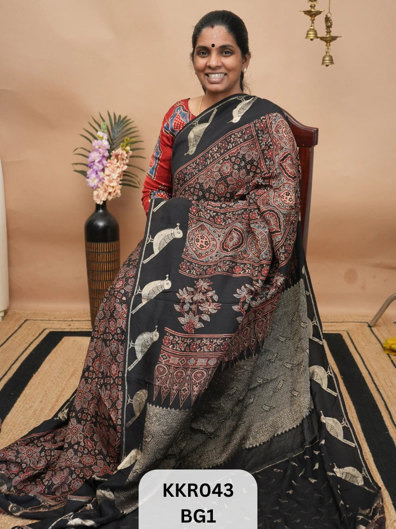 DOLA SILK - AJRAKH HANDBLOCK PRINT