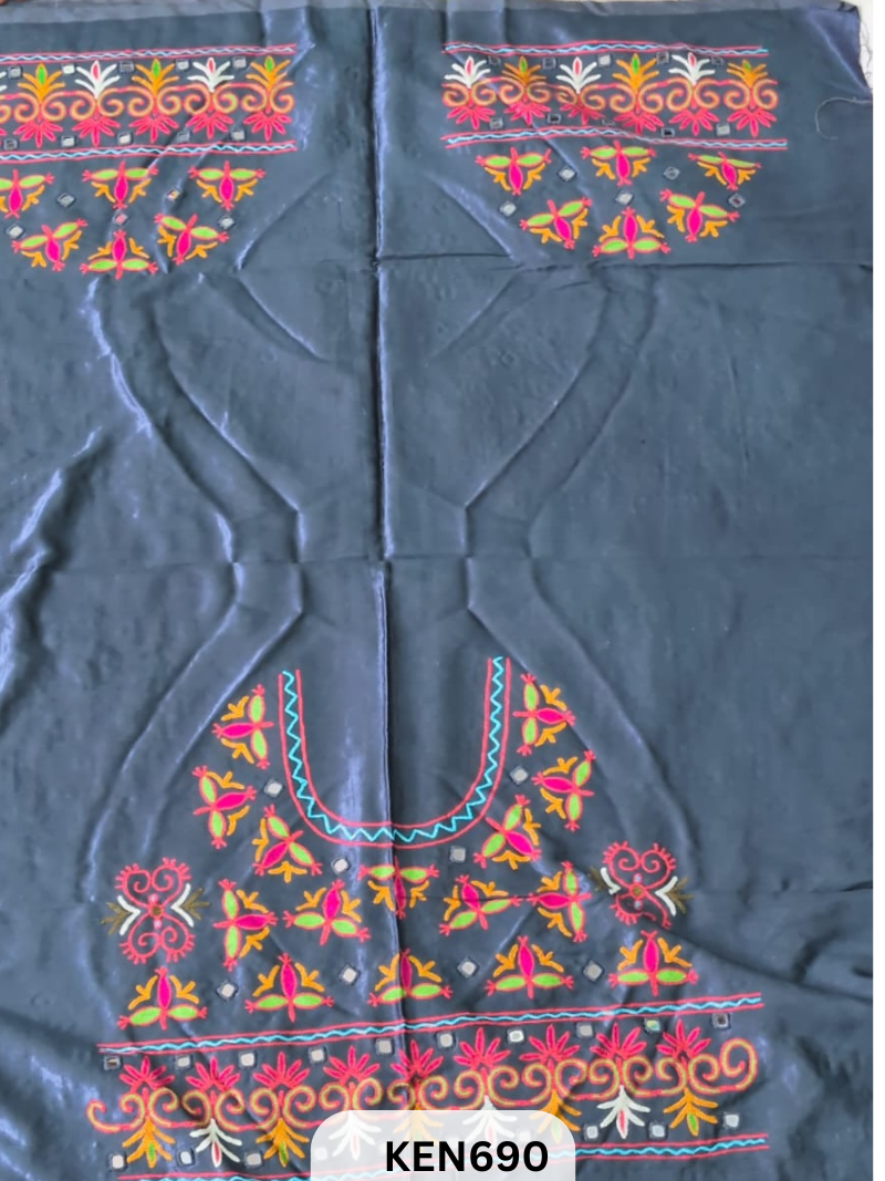 MASHRUSILK HAND AARIWORK UNSTITCHED BLOUSEPIECE