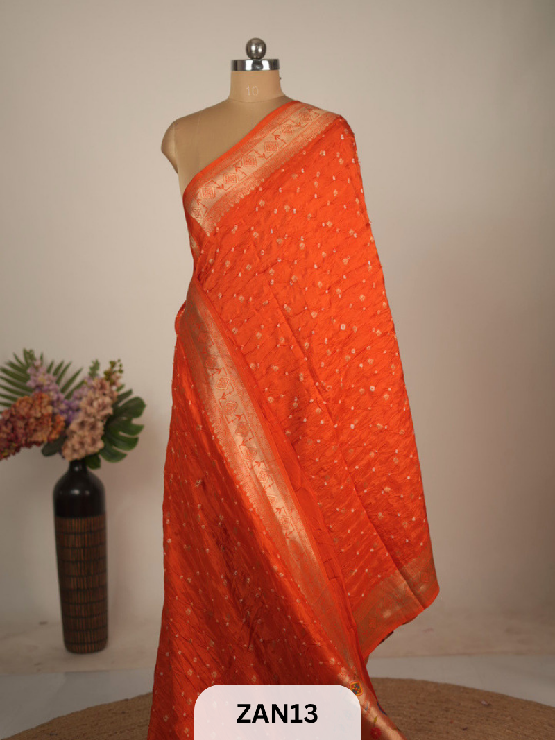 BANARASI BANDHINI WITH PAITHANI BORDER SAREE