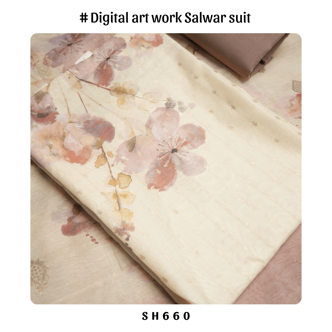 Digital art work salwar suit