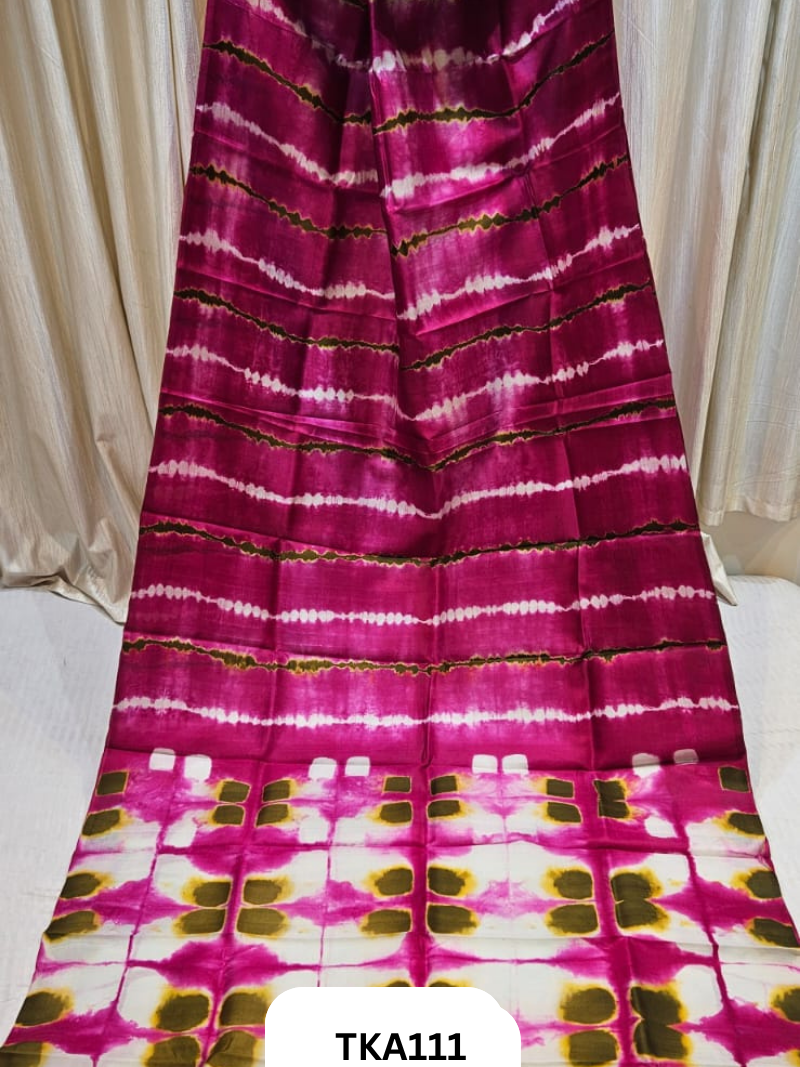 Pure Bishnupuri Silk - Shibori work saree