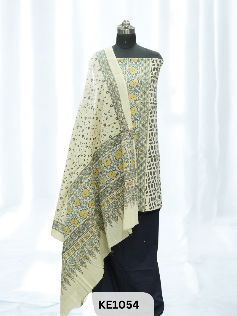 PURE COTTON AJRAKH SALWAR - VEGETABLE PRINT