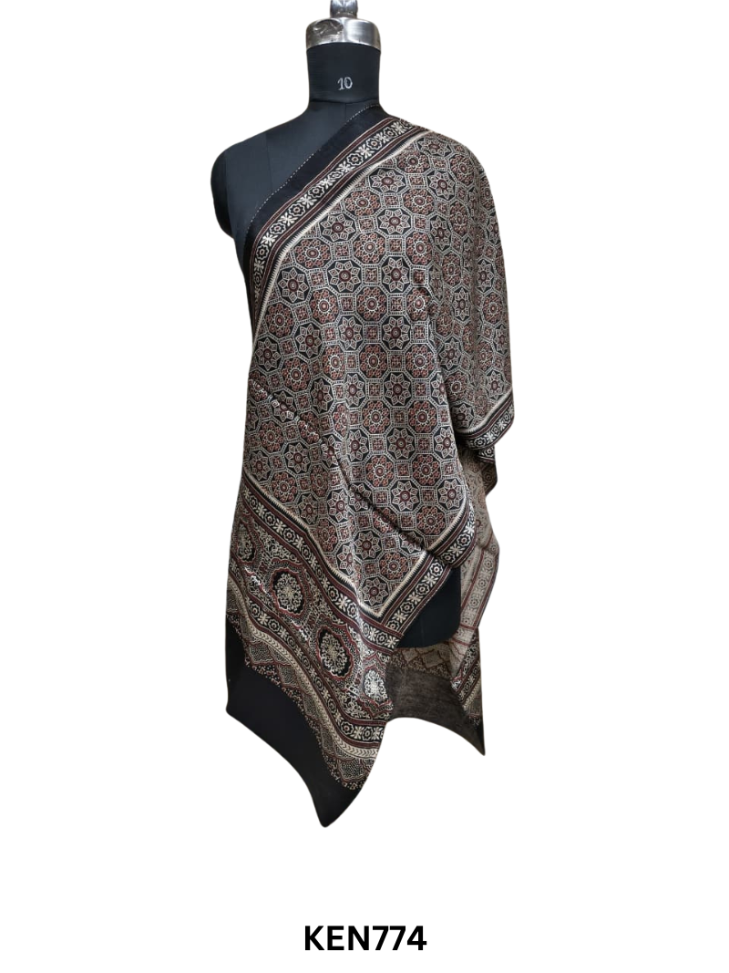 MASHRUSILK VEGETABLE DYE STOLES - LENGTH 2.15 MTR WIDTH 22