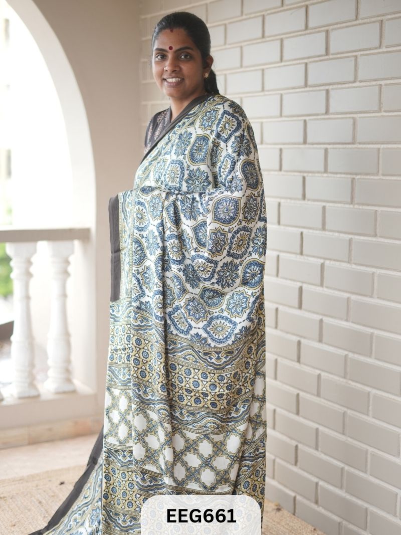 AJRAKH MODAL SAREE - JACKPOT