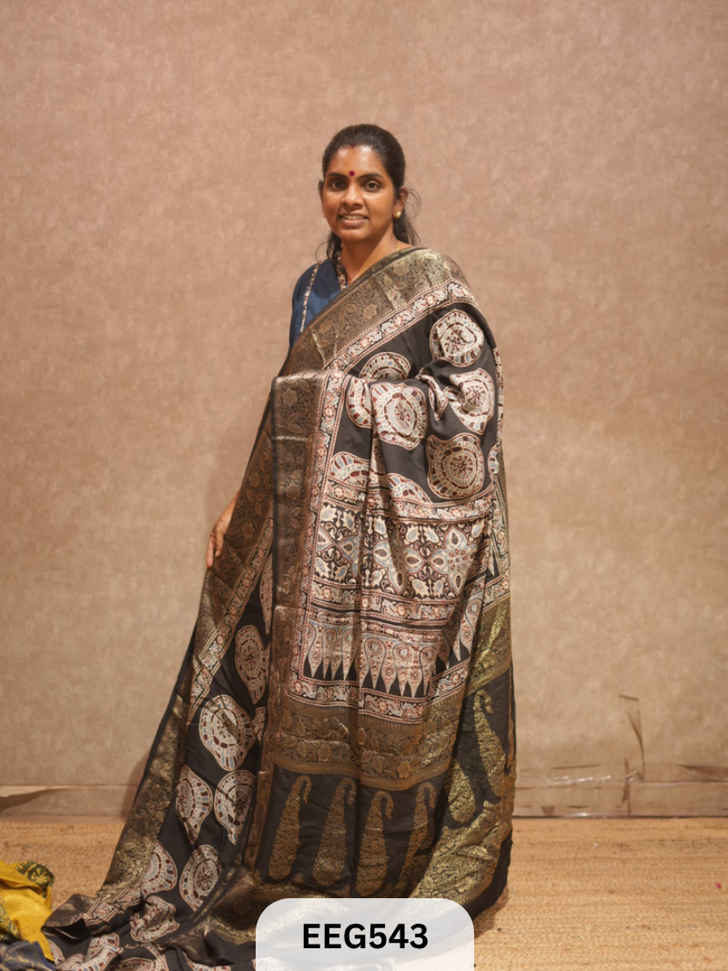 AJRAKH DOLA SILK SAREE
