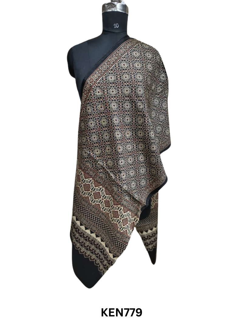 MASHRUSILK VEGETABLE DYE STOLES - LENGTH 2.15 MTR WIDTH 22