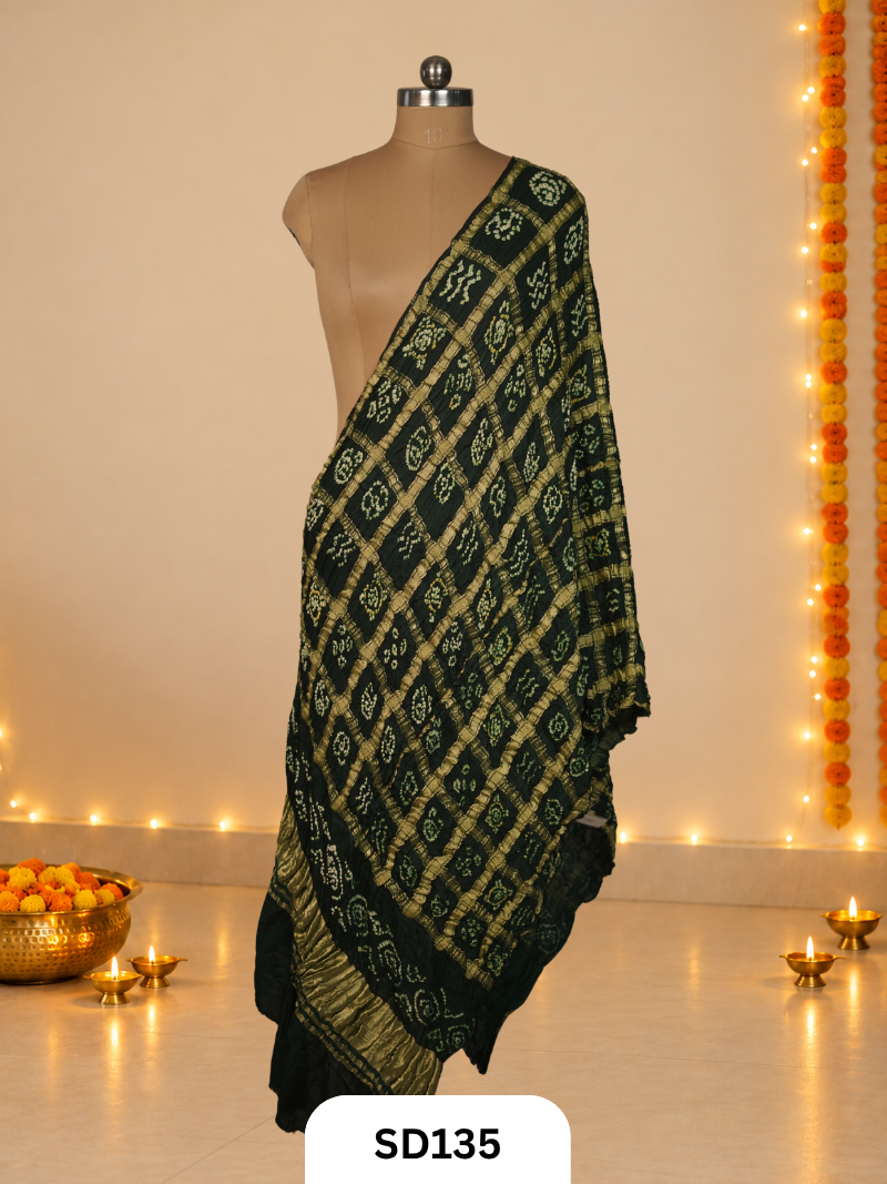 Pure Gharchola With Bandhani Duppatta
