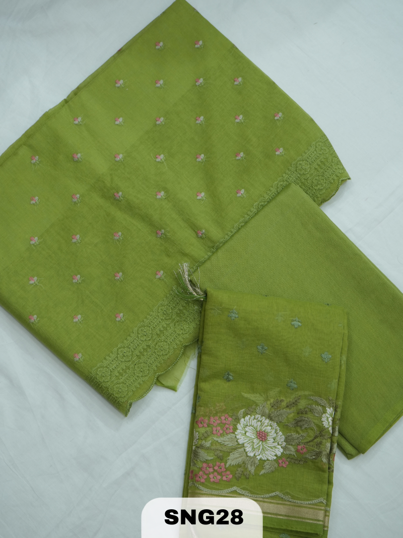 Banarasi mulchanderi 3 Pcs Salwar Suit