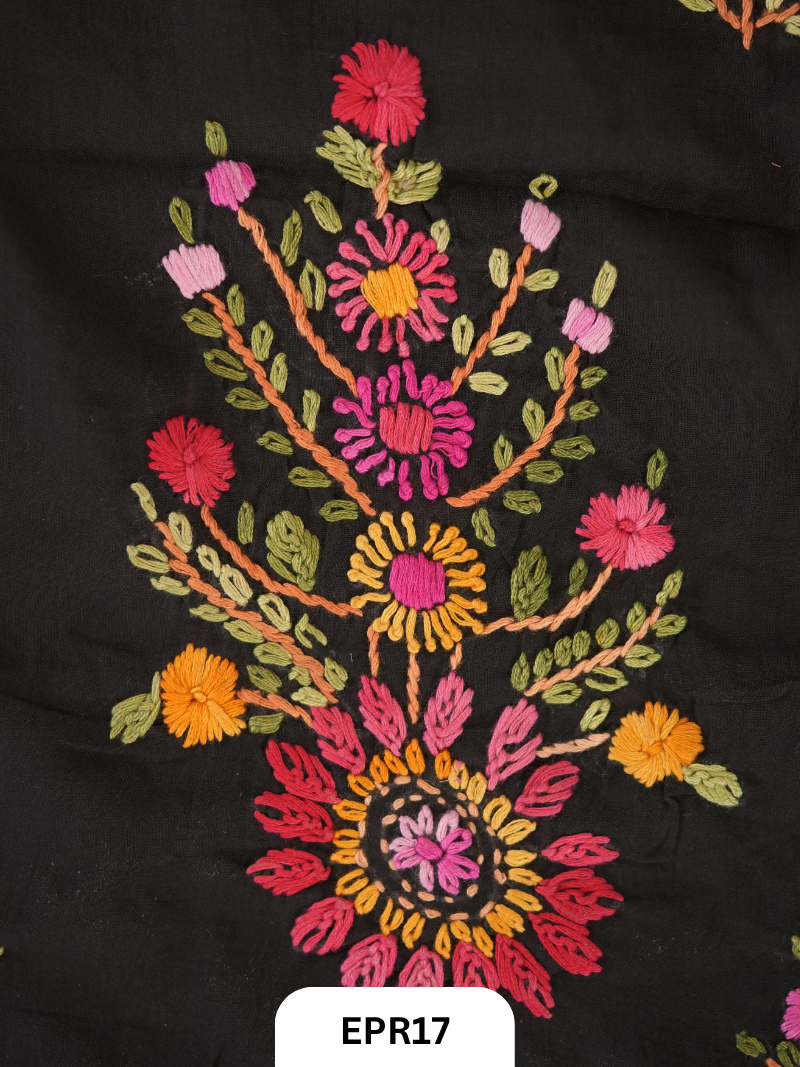 Mul Cotton Tie & Die With Bullion Stitch Saree