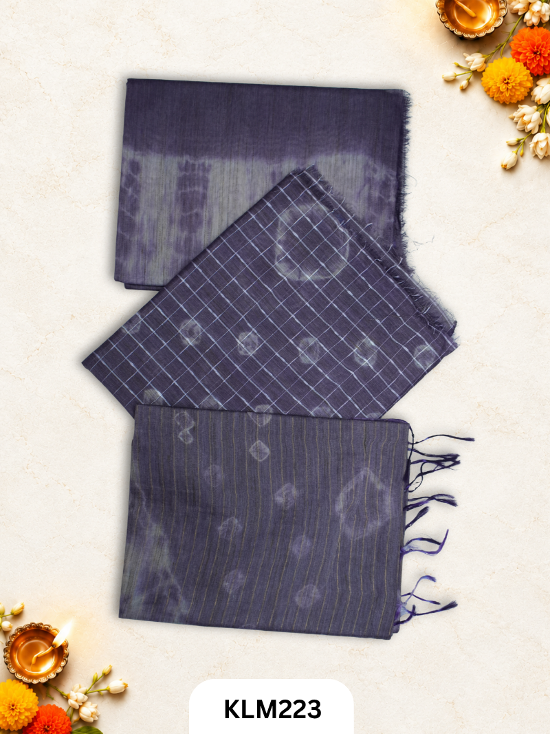 Semi Tussar Salwar Unstitched 3Pc Set