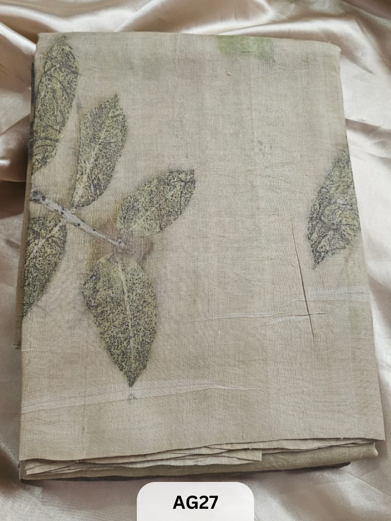 PURE GACHI TUSSAR WITH SILK MARK | ECO - NATURAL PRINT