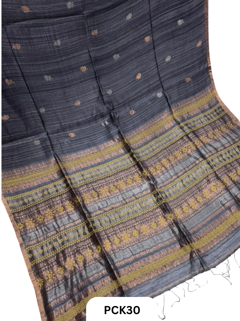 Pure Handloom Matka Banarasi Handweaving Jamdani Motif Saree