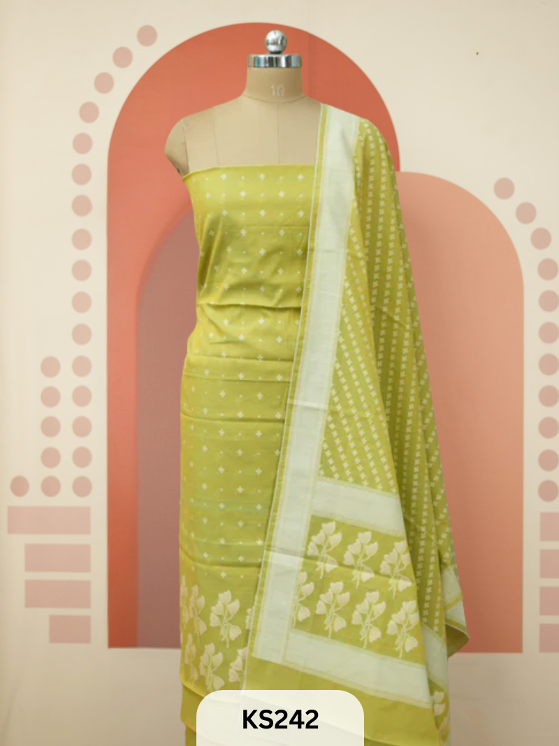 PURE CHANDERI SILK HANDLOOM SALWAR