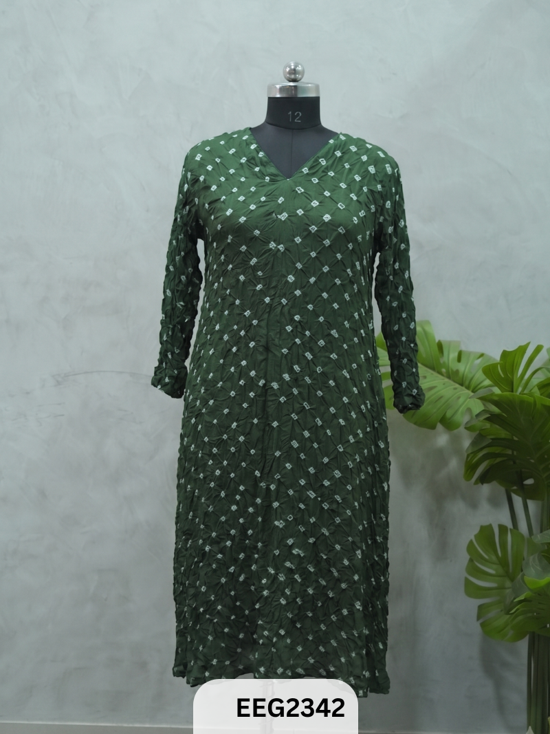 MODAL BANDHINI WORK WEAR KURTI