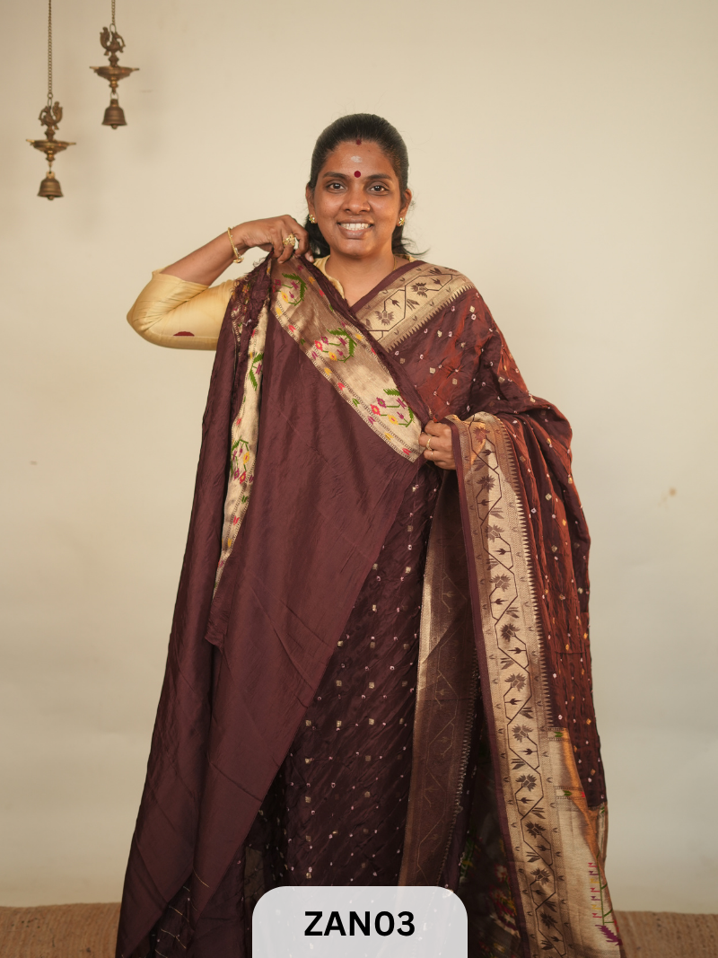 BANARASI BANDHINI WITH PAITHANI BORDER SAREE