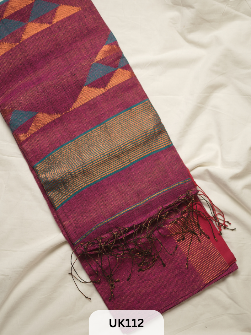 LINEN JAMDANI SAREE