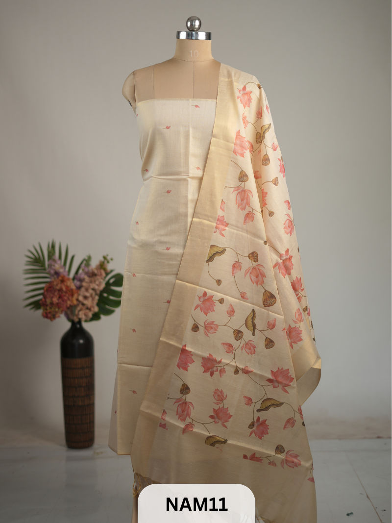 TISSUE CHANDERI PICHWAI INSPIRED SALWAR 3PCS