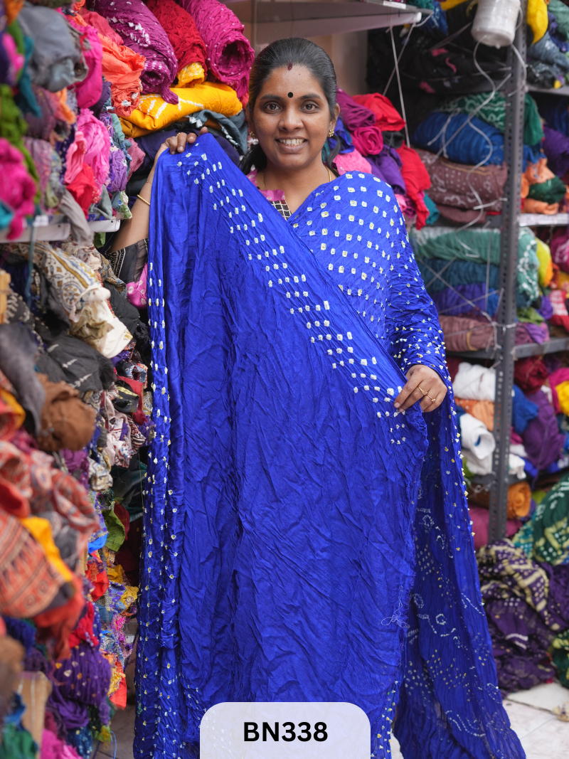 PLAIN MODAL GAJI HAND BANDHEJ - BEST BUY*