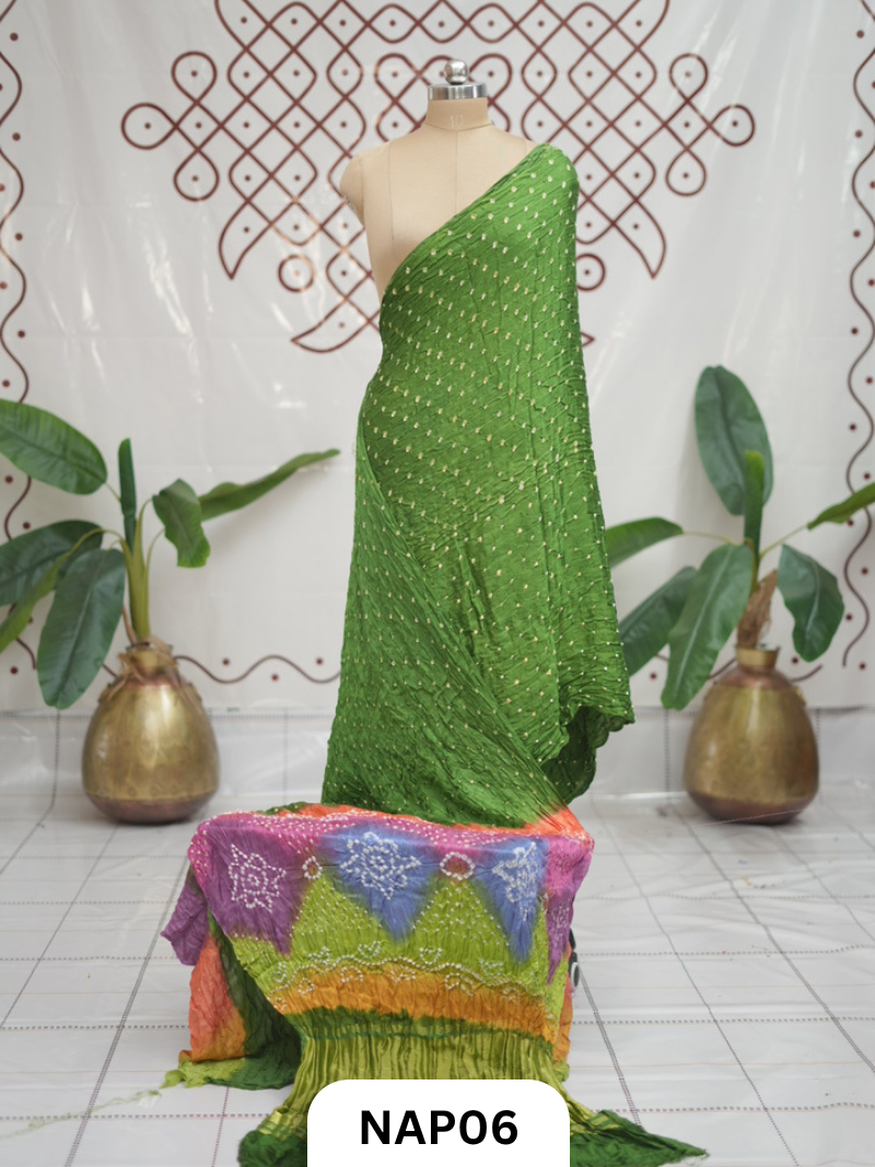 Multi Pallu Bandhani Saree