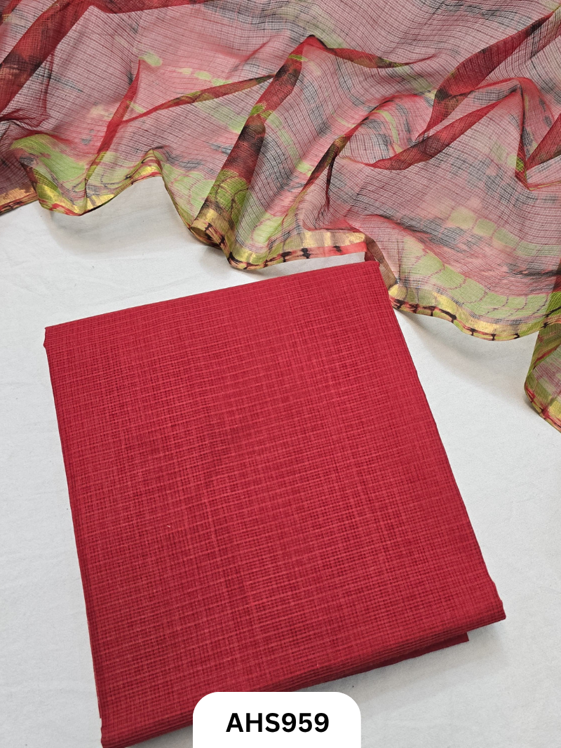 Pure Kota Cotton Shibori Print Dress Material Top & Dupatta 2.5mtr