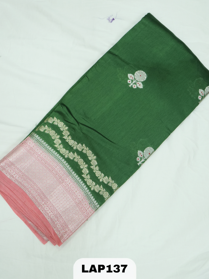Banaras kora dupion silk saree
