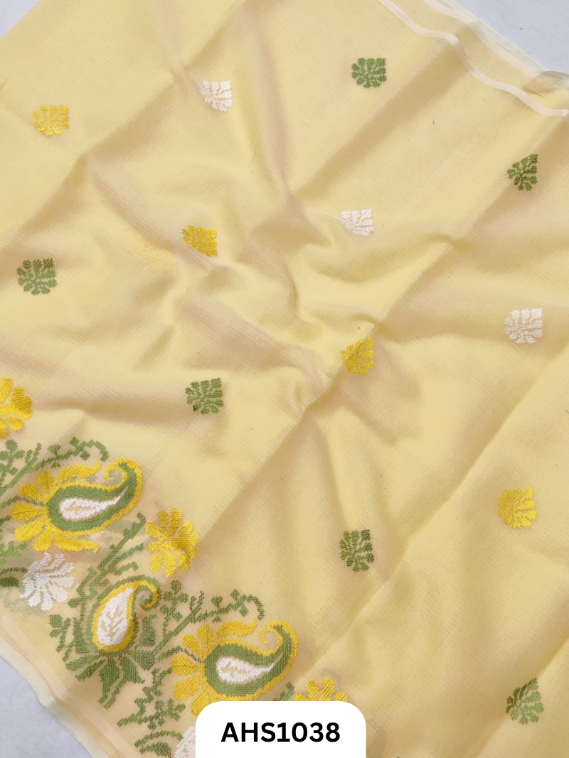 Kota Cotton Embroidery Work Saree with Blouse