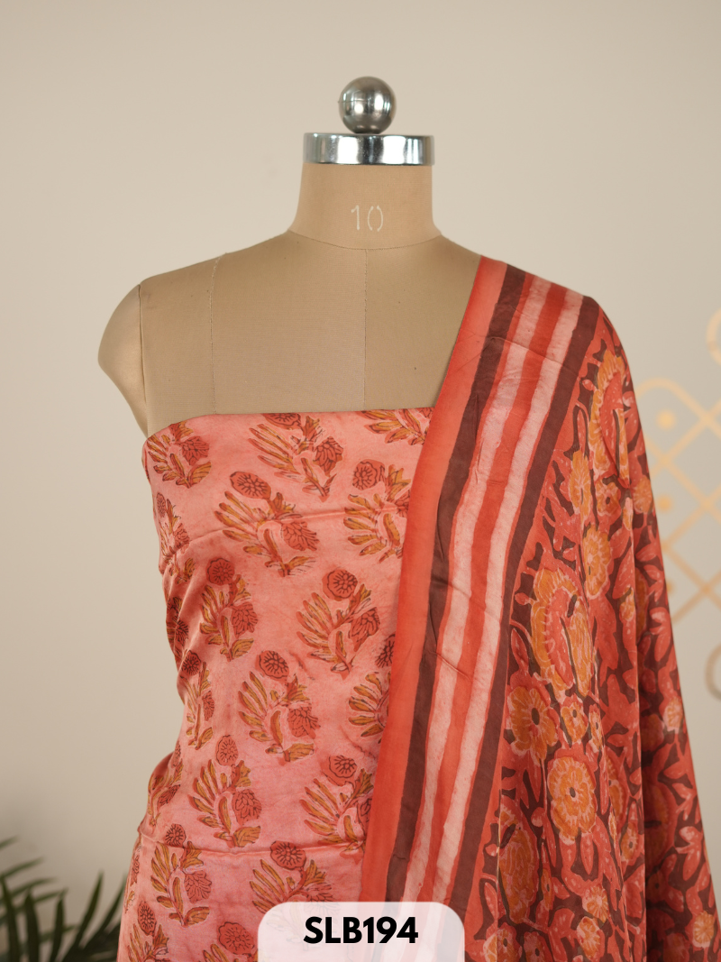 NASHPAL MODAL AJRAKH PRINT 3 PCS SALWAR SET