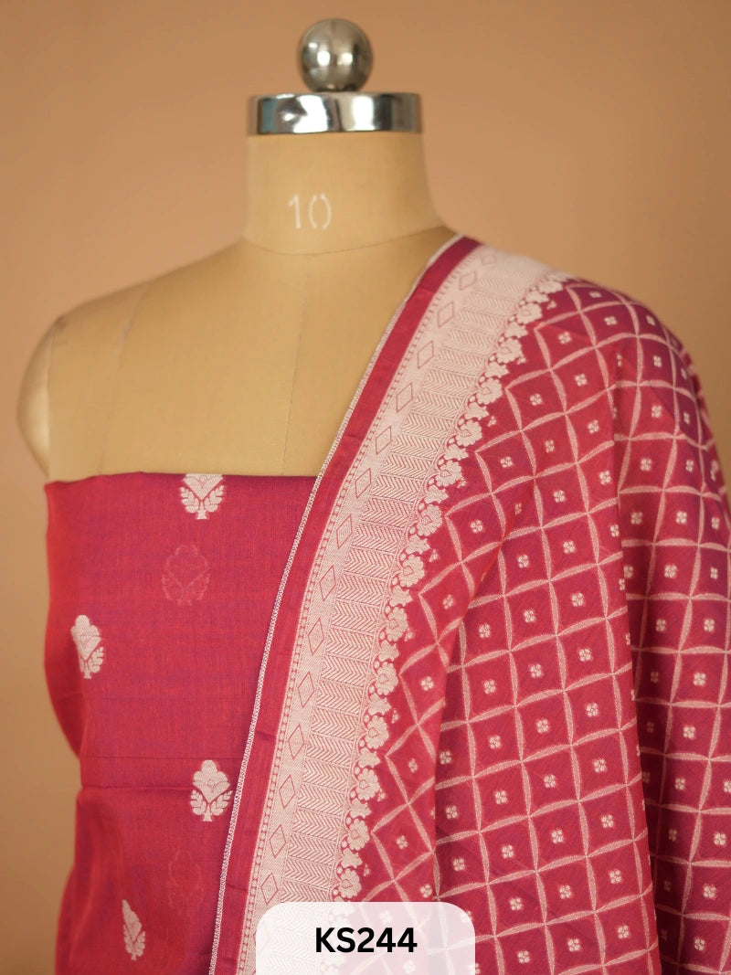 PURE CHANDERI SILK HANDLOOM SALWAR