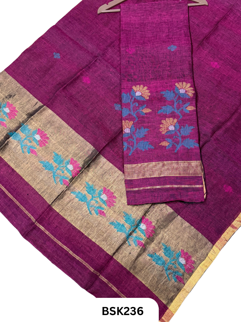 Pure Jayashree Linen By Linen - Top 2.6 Duppatta