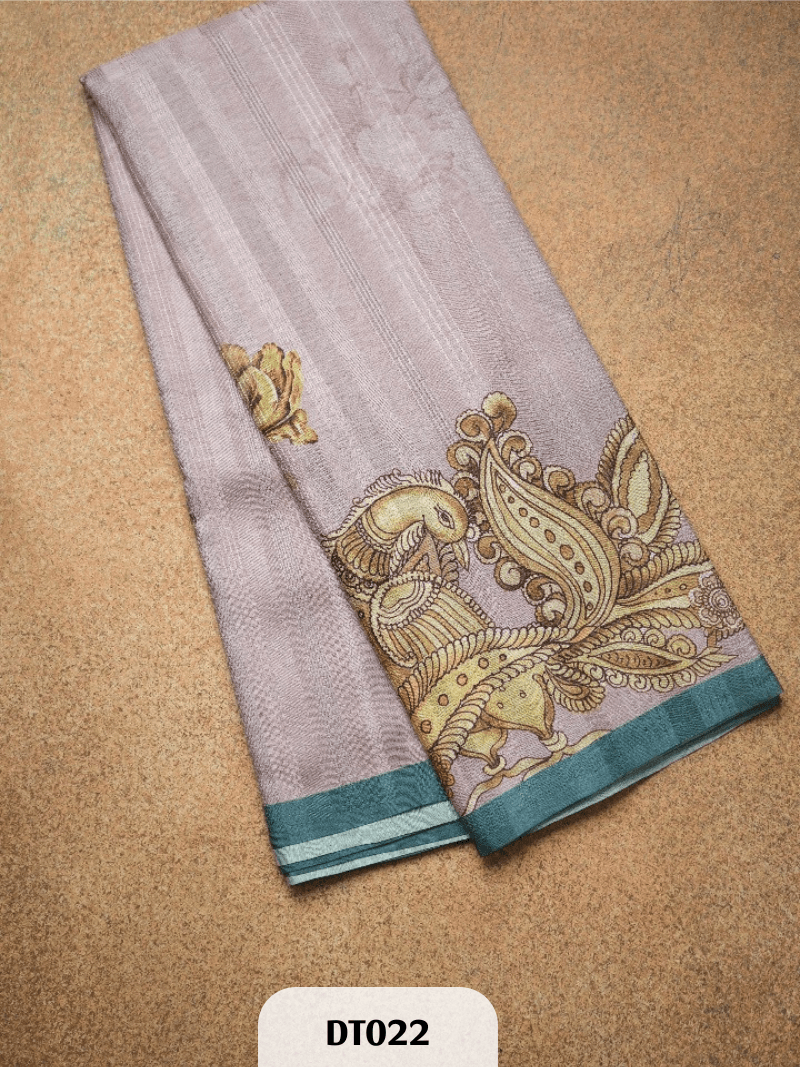 Dupion Semi Tussar with Kalamkari Design Saree Story with Shanmuga Priya