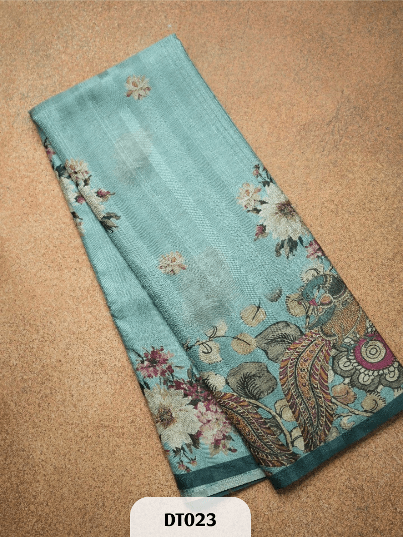 Dupion Semi Tussar with Kalamkari Design Saree Story with Shanmuga Priya