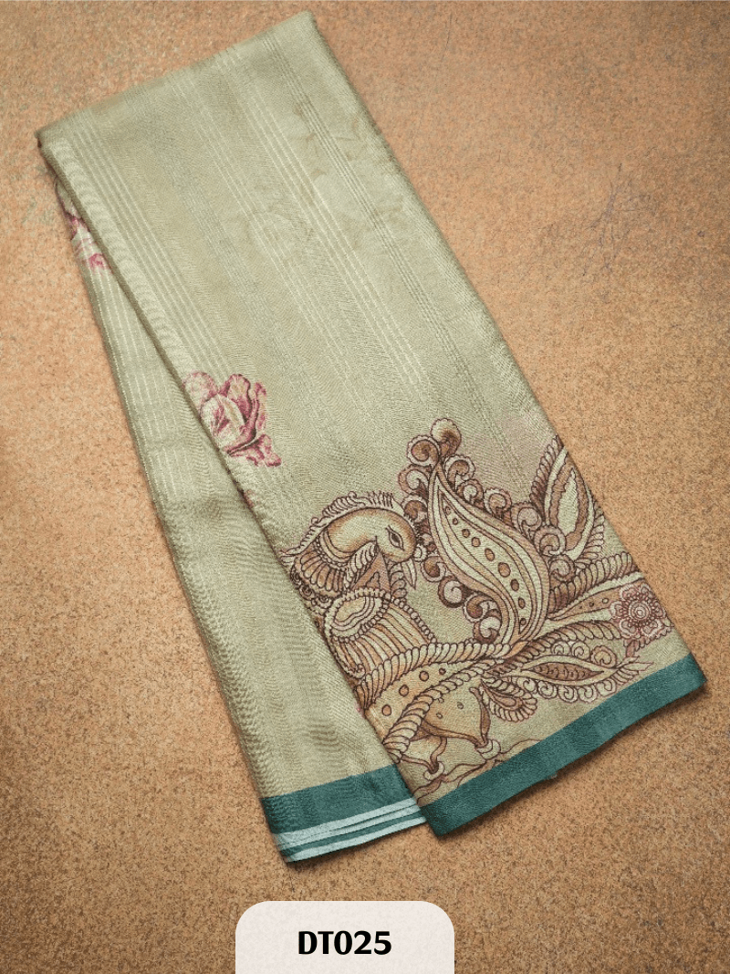 Dupion Semi Tussar with Kalamkari Design Saree Story with Shanmuga Priya