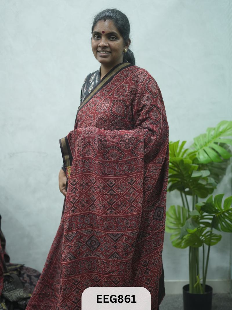 KOTA DORIA AJRAKH SAREE