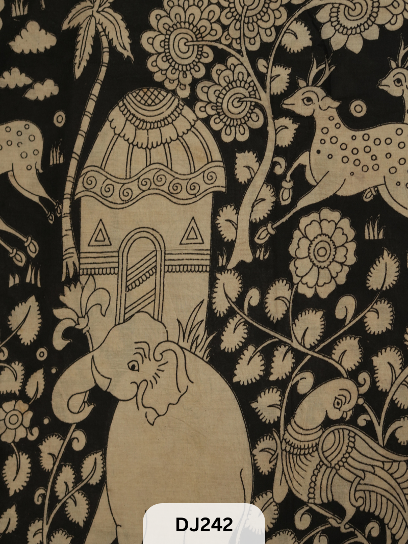 Kalamkari Hand printed - Fabric -1mtr