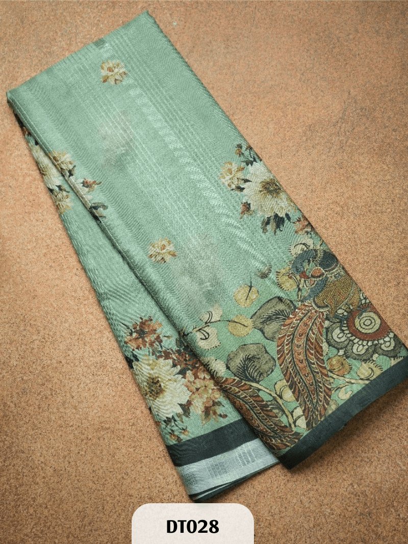 Dupion Semi Tussar with Kalamkari Design Saree Story with Shanmuga Priya