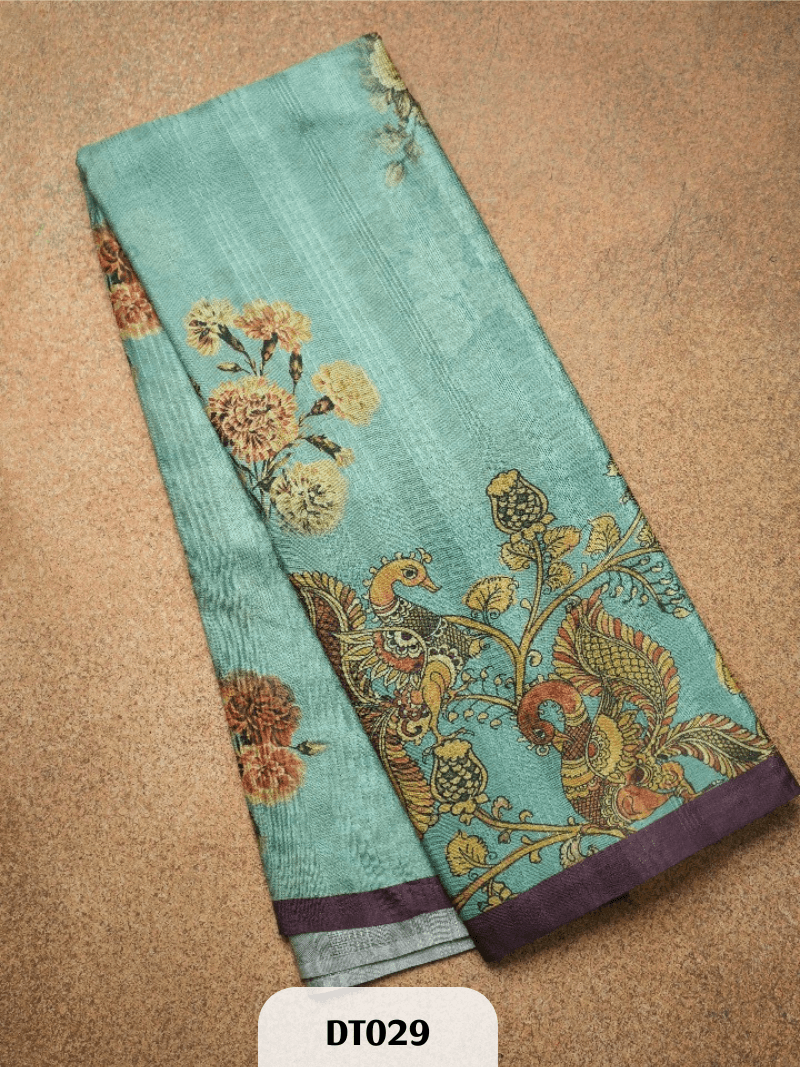 Dupion Semi Tussar with Kalamkari Design Saree Story with Shanmuga Priya