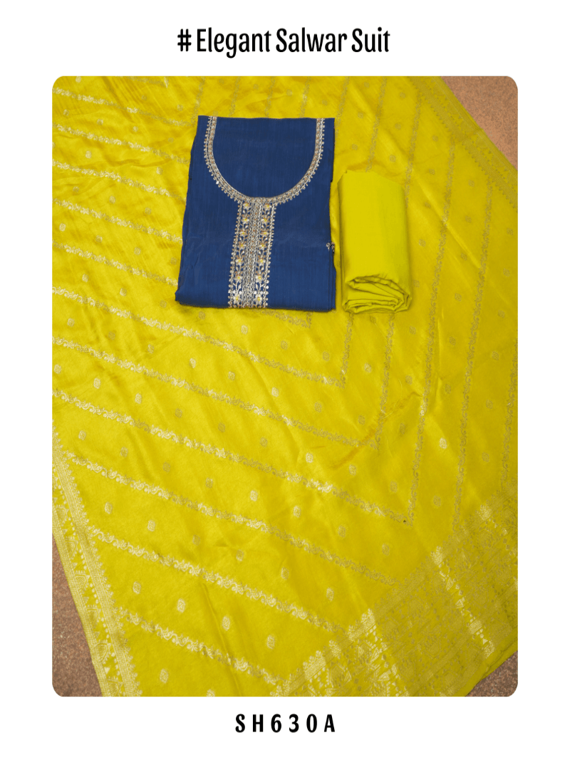 Chanderi Salwar Suit with Saree Story Sadhana Fashion