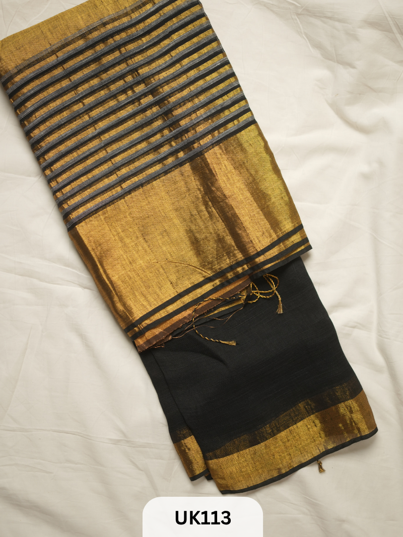 LINEN JAMDANI SAREE