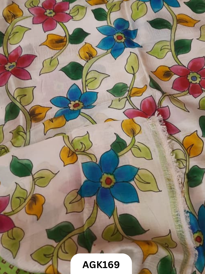Murshidabad Silk 4Ply Hand Printing Work