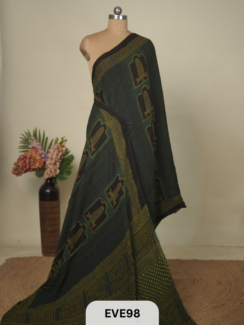 CHINON CHIFFON AJRAKH HANDBLOCK