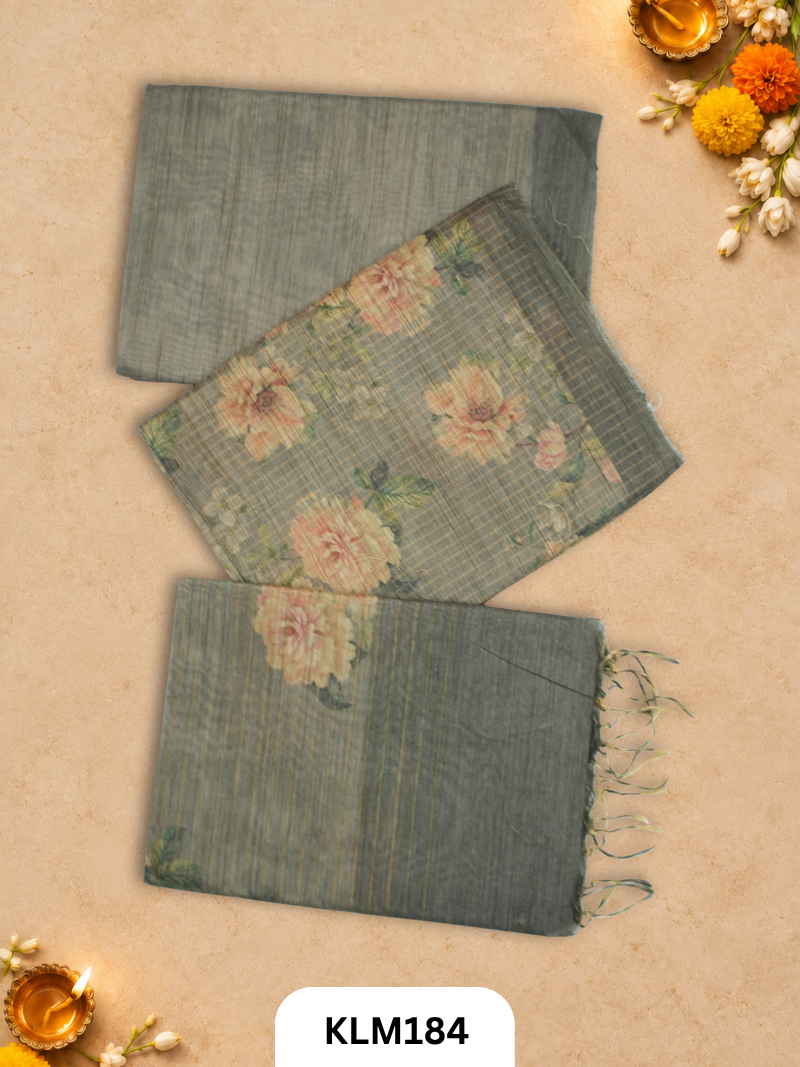 Semi Tussar Salwar Unstitched 3Pc Set