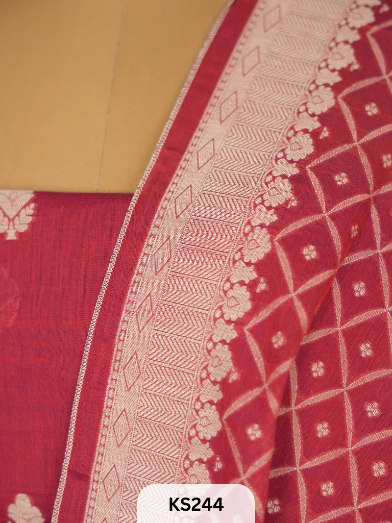 PURE CHANDERI SILK HANDLOOM SALWAR