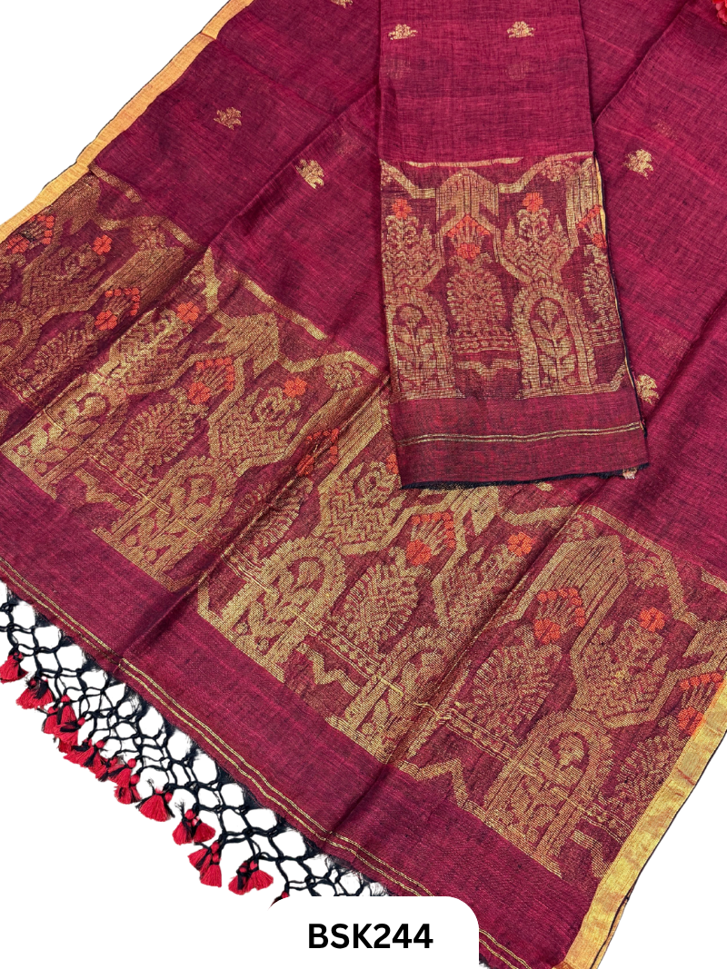 Pure Jayashree Linen By Linen - Top 2.6 Duppatta
