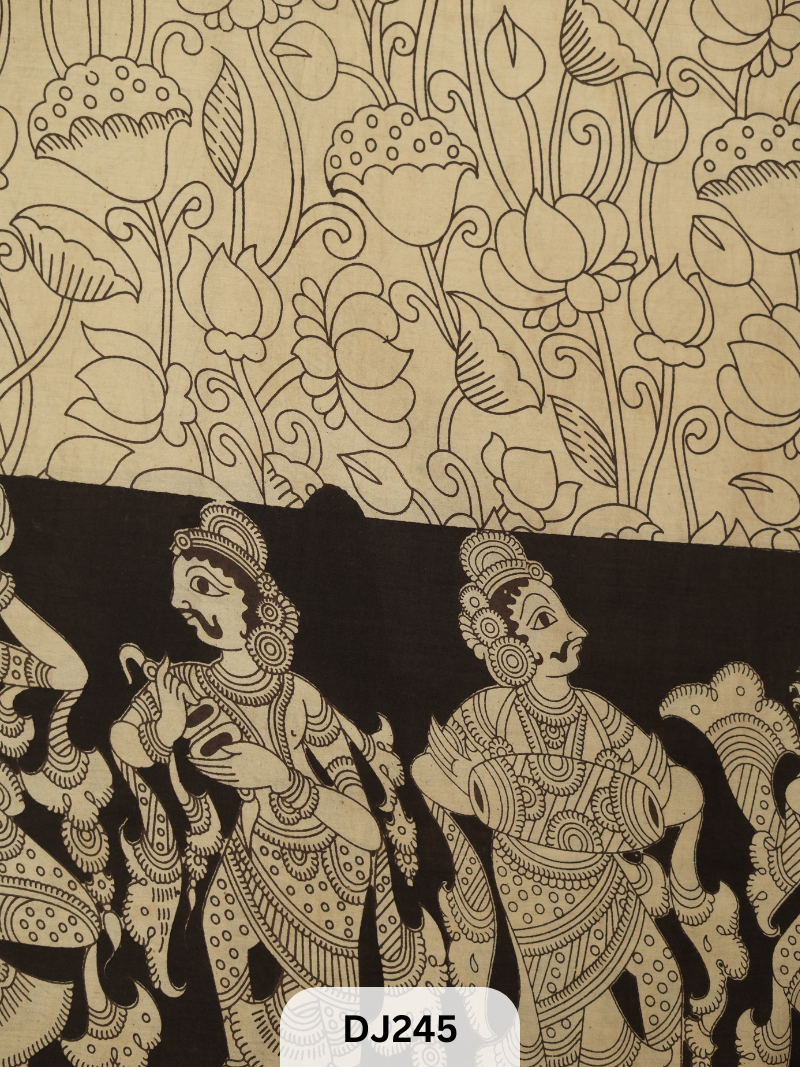 Kalamkari Hand printed - Fabric -1mtr