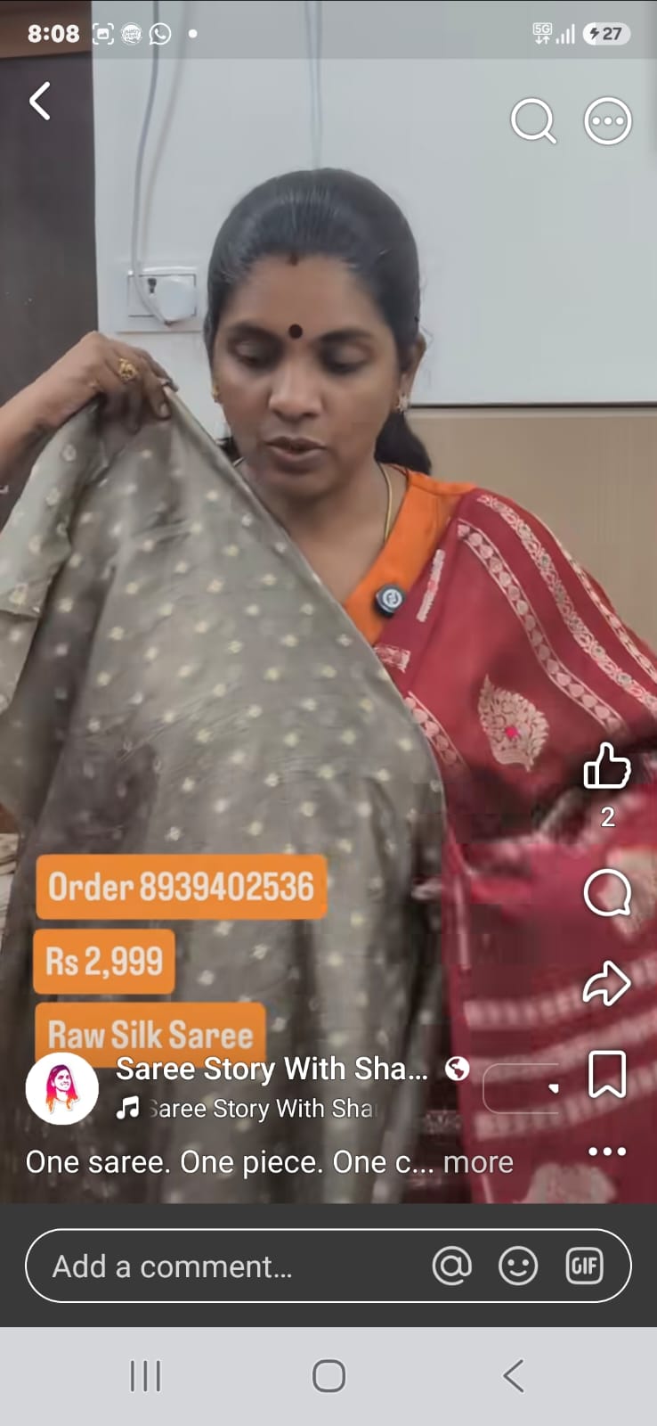 Raw Silk Saree