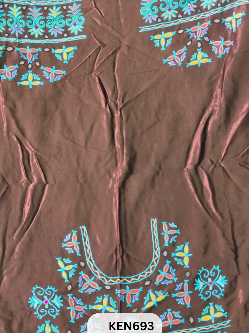 MASHRUSILK HAND AARIWORK UNSTITCHED BLOUSEPIECE