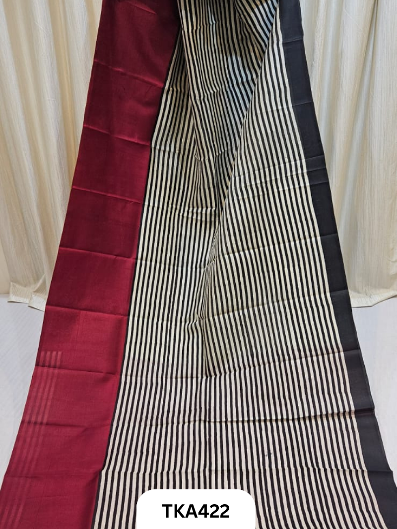 Murshidabad Silk Hand Painted Saree