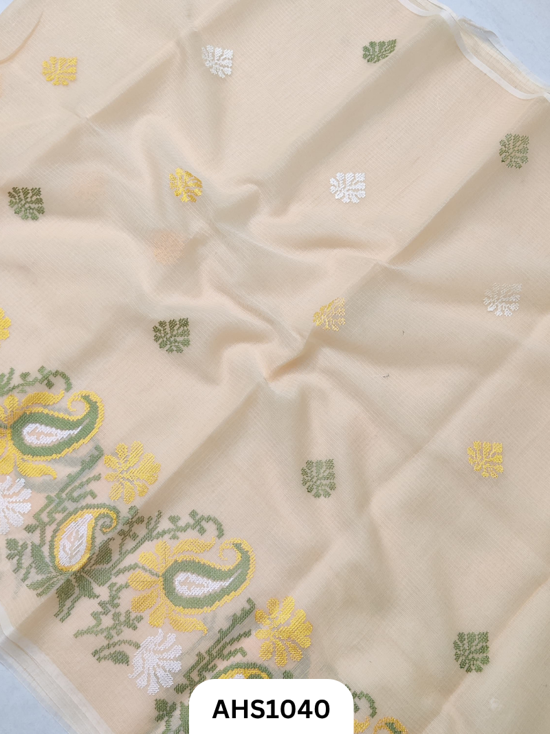 Kota Cotton Embroidery Work Saree with Blouse