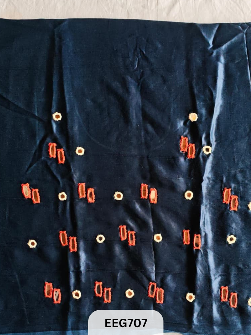 MASHRU MIRROR WORK UNSTITCHED BLOUSE PIECE
