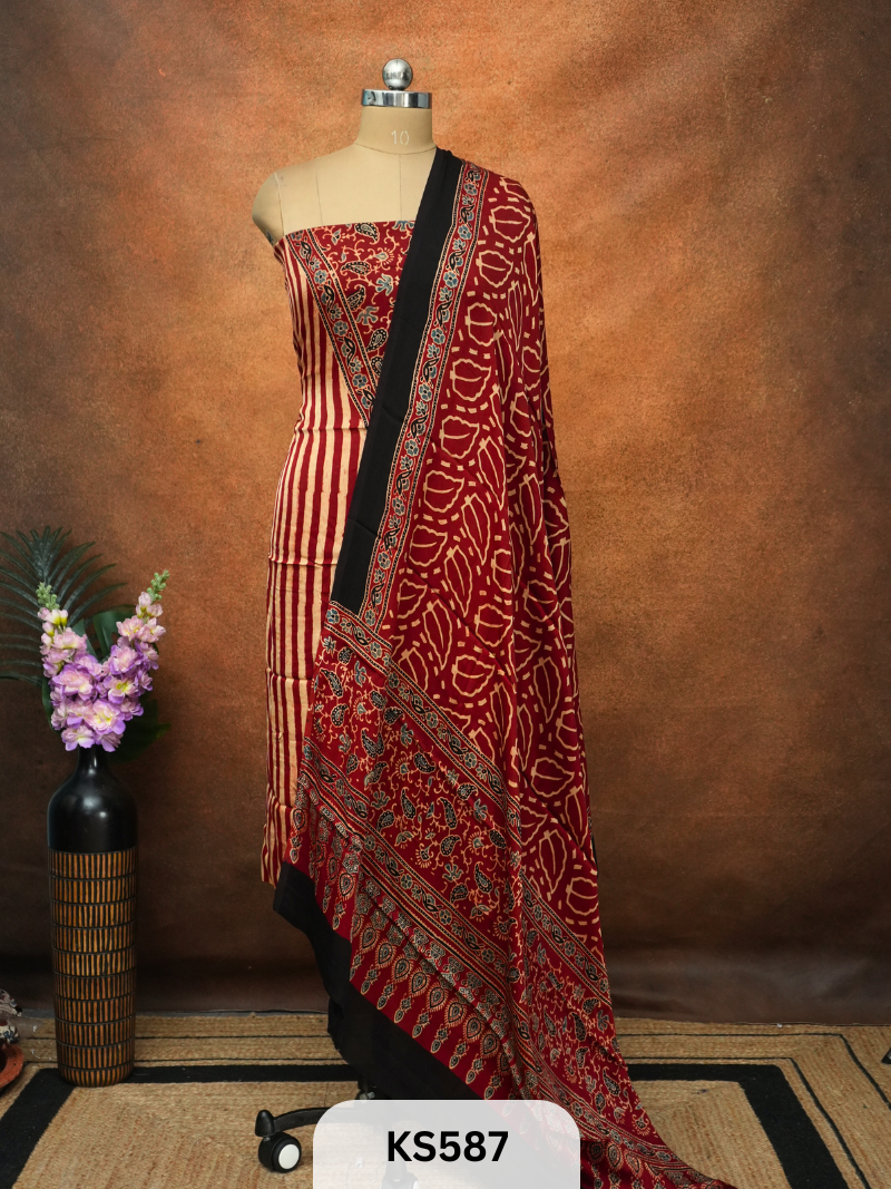 PURE AJRAKH MODAL SALWAR SUIT
